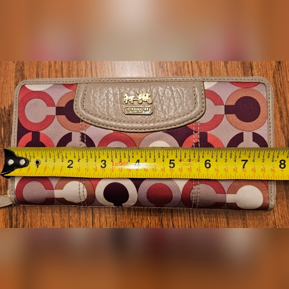 Coach Op Art Zip Around Wallet - Picture 7 of 8